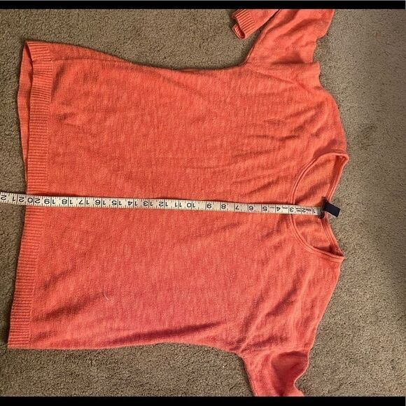 Gap, coral long sleeve cotton blend top, med - Picture 7 of 7